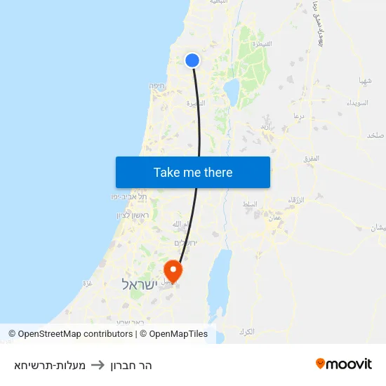 מעלות-תרשיחא to הר חברון map