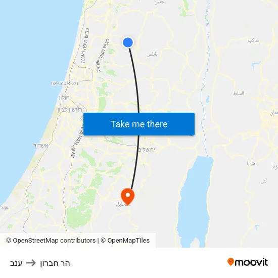 ענב to הר חברון map