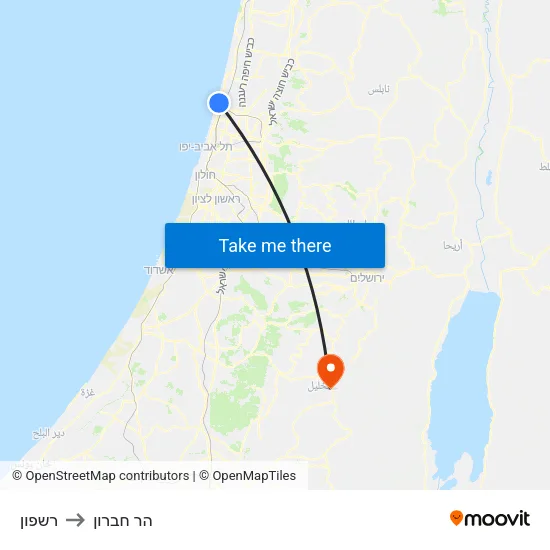 רשפון to הר חברון map
