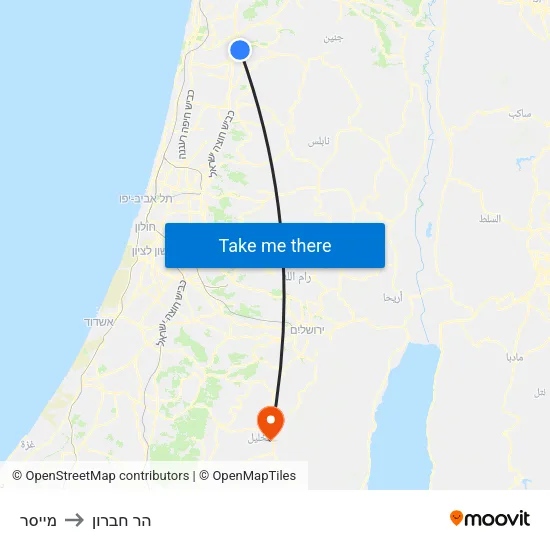 מייסר to הר חברון map