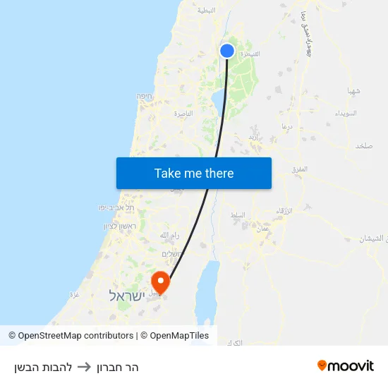 להבות הבשן to הר חברון map