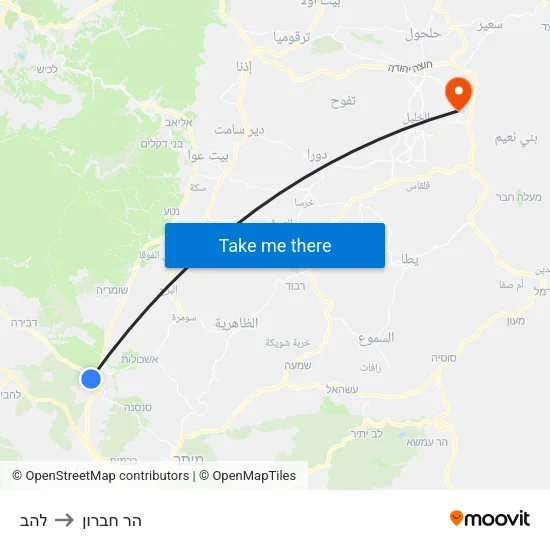 להב to הר חברון map