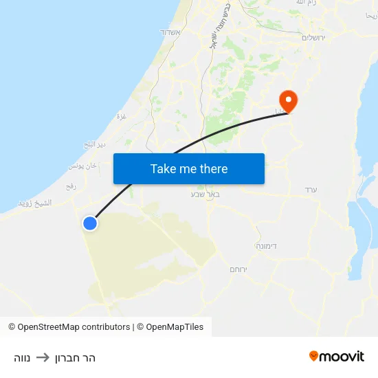 נווה to הר חברון map
