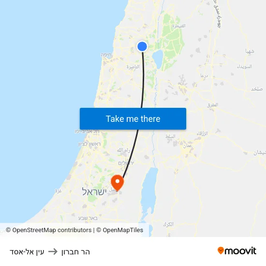 עין אל-אסד to הר חברון map