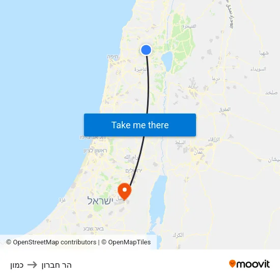 כמון to הר חברון map
