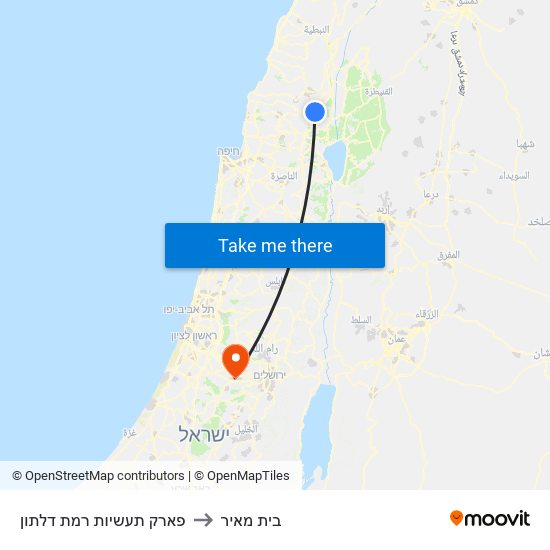 פארק תעשיות רמת דלתון to בית מאיר map