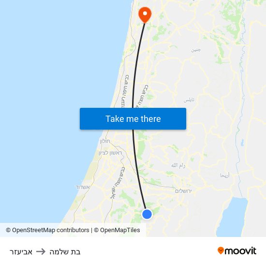 אביעזר to בת שלמה map