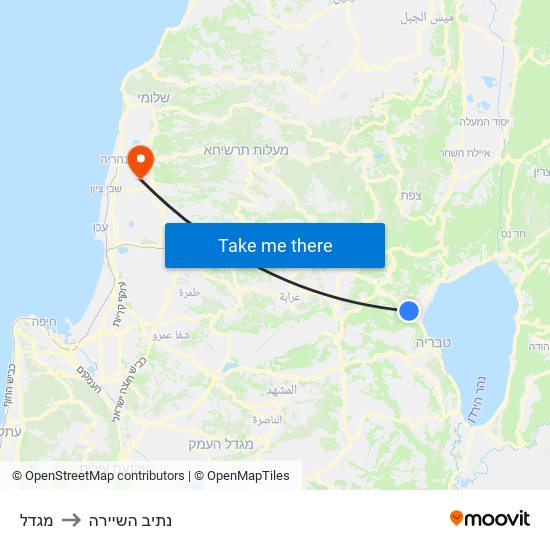 מגדל to נתיב השיירה map