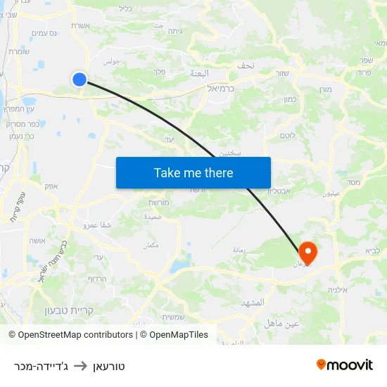 ג'דיידה-מכר to טורעאן map