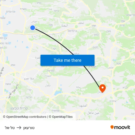 טל-אל to טורעאן map