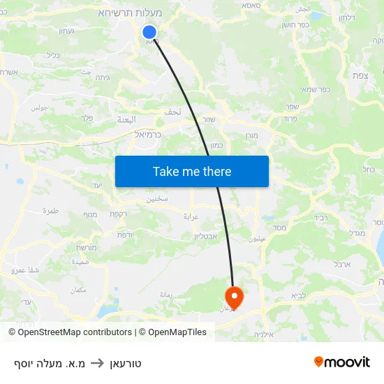 מ.א. מעלה יוסף to טורעאן map