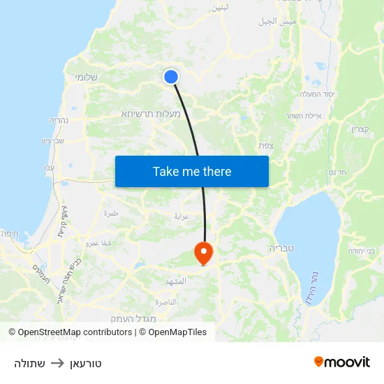 שתולה to טורעאן map