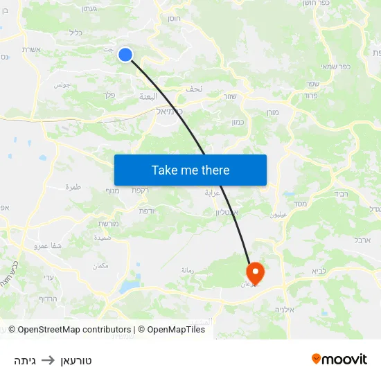 גיתה to טורעאן map