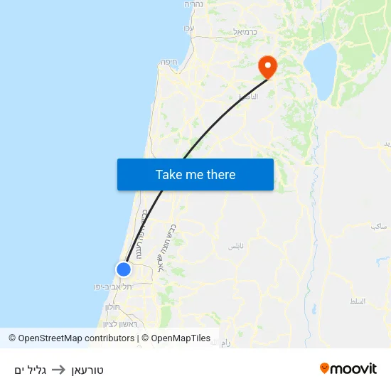 גליל ים to טורעאן map