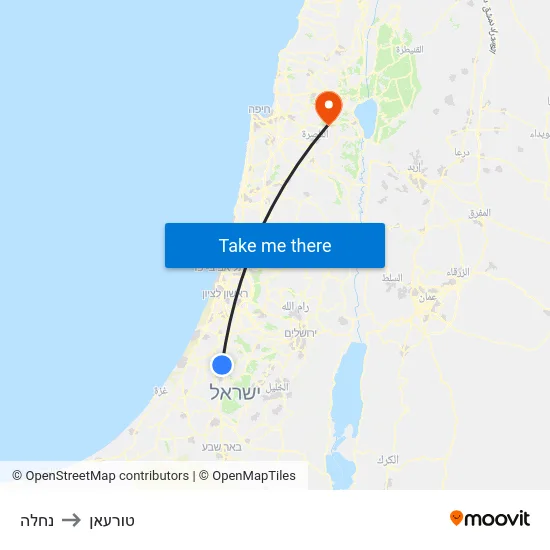נחלה to טורעאן map