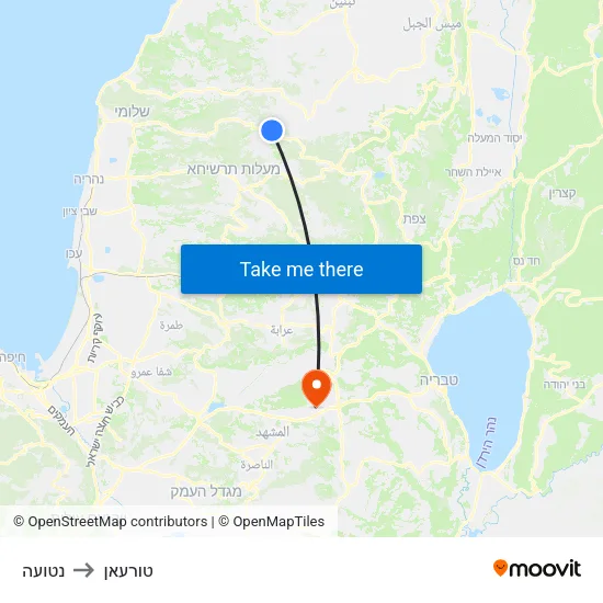 נטועה to טורעאן map