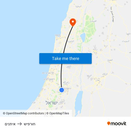 איתנים to חורפיש map