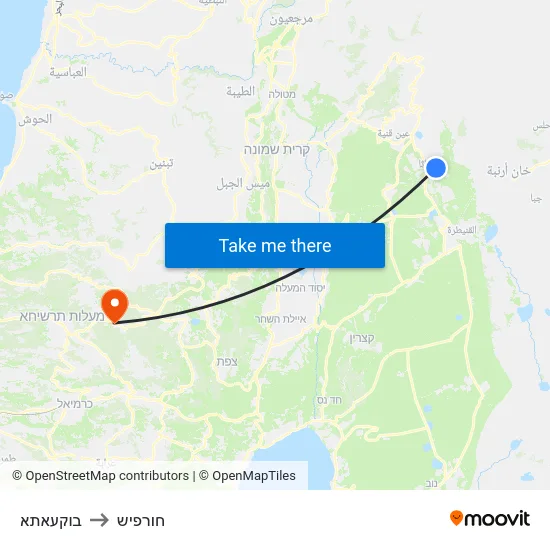 בוקעאתא to חורפיש map
