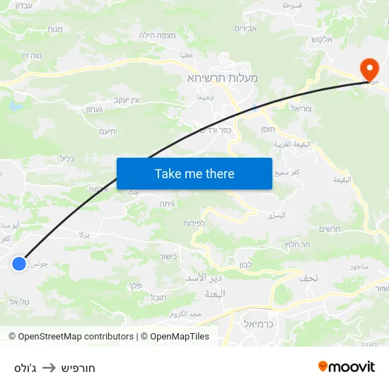 ג'ולס to חורפיש map
