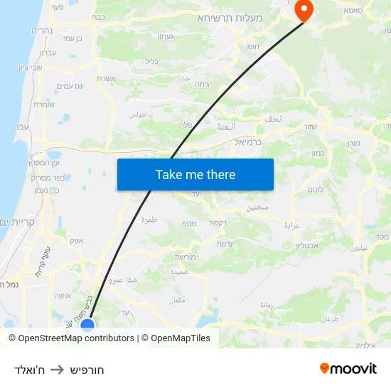 ח'ואלד to חורפיש map