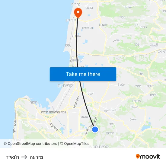 ח'ואלד to מזרעה map