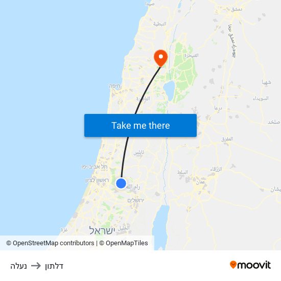 נעלה to דלתון map