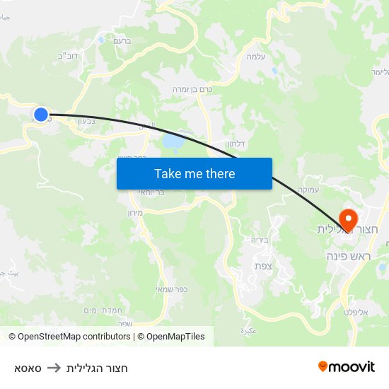 סאסא to חצור הגלילית map