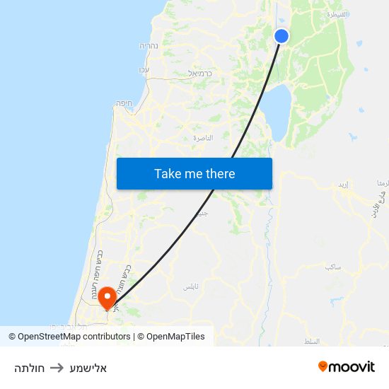 חולתה to אלישמע map