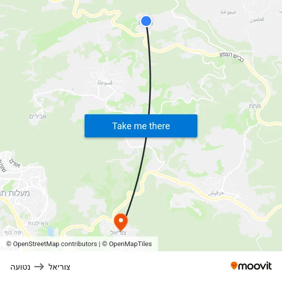 נטועה to צוריאל map