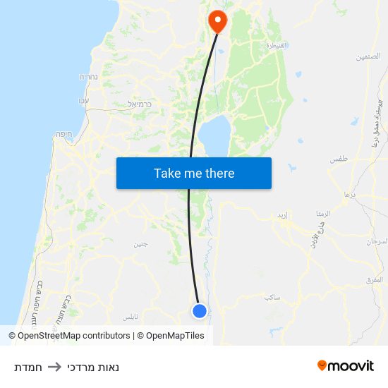 חמדת to נאות מרדכי map