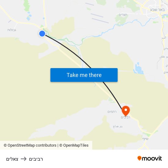 צאלים to רביבים map