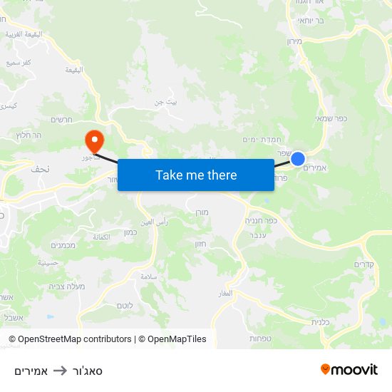 אמירים to סאג'ור map