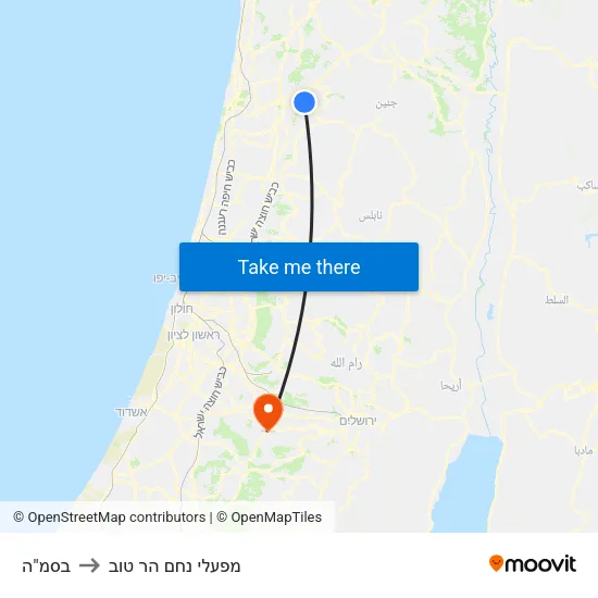 בסמ"ה to מפעלי נחם הר טוב map
