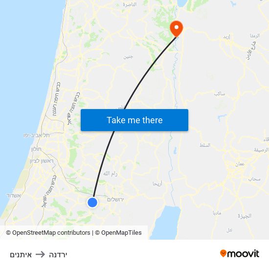 איתנים to ירדנה map