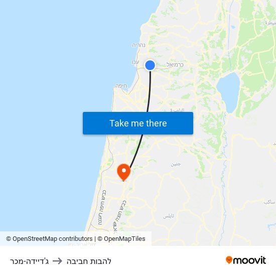 ג'דיידה-מכר to להבות חביבה map