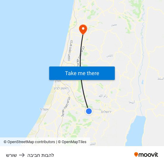 שורש to להבות חביבה map