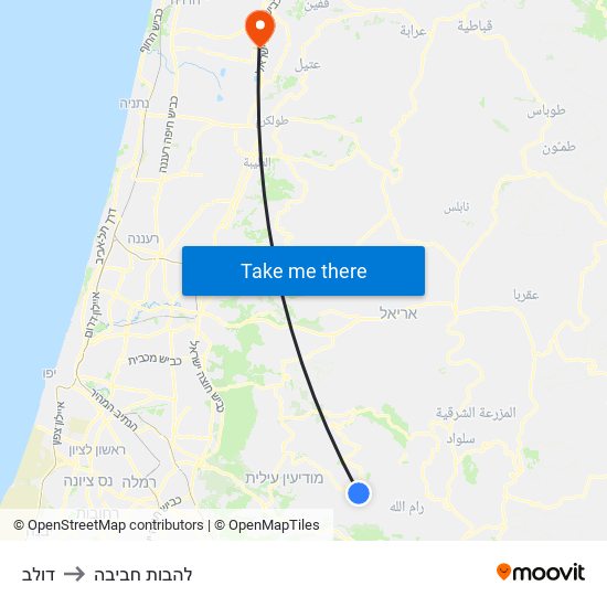 דולב to להבות חביבה map