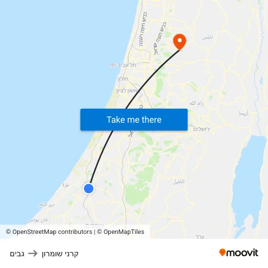 גבים to קרני שומרון map