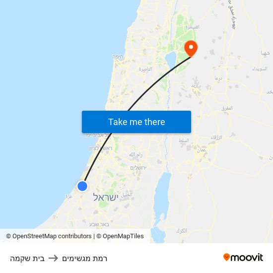 בית שקמה to רמת מגשימים map