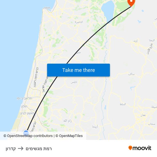 קדרון to רמת מגשימים map