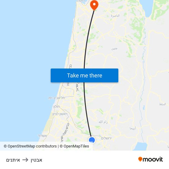 איתנים to אבטין map