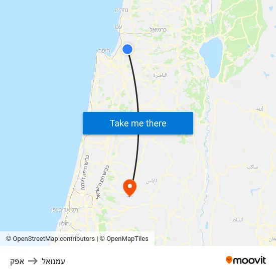 אפק to עמנואל map