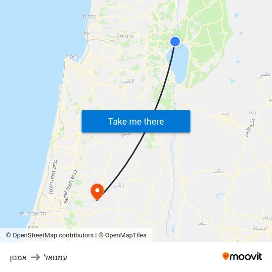 אמנון to עמנואל map