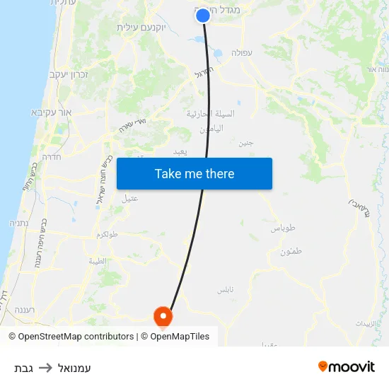 גבת to עמנואל map