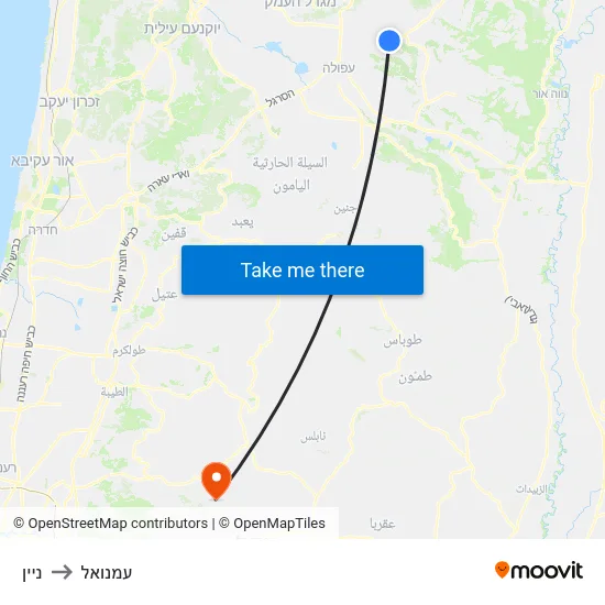 ניין to עמנואל map
