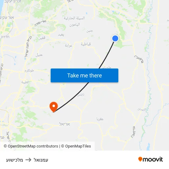 מלכישוע to עמנואל map