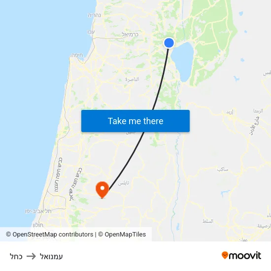כחל to עמנואל map