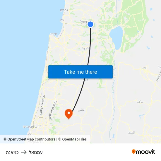 כמאנה to עמנואל map