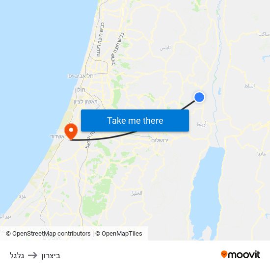 גלגל to ביצרון map