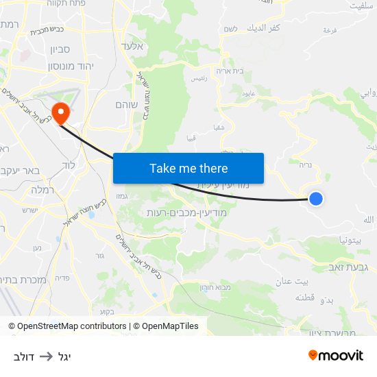דולב to יגל map